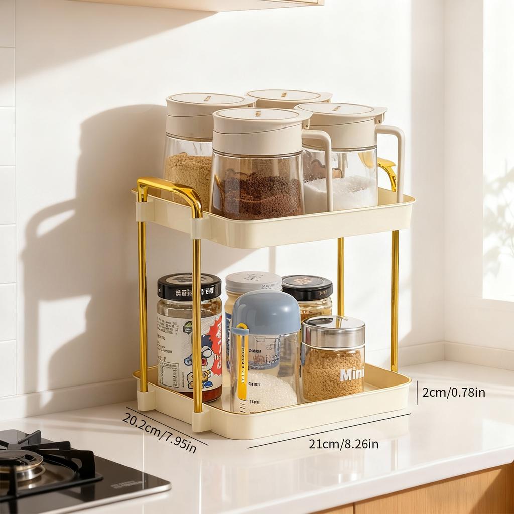  2/3 Tiers Kitchen Countertop Organizer Plastic Storage Rack Large Capacity Drying Cup Holder Tea Coffee Mug Shelf