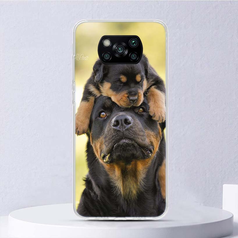 Rottweiler Dog Soft Case For Xiaomi Poco X7 X6 X5 X4 X3 Nfc F7 Ultra F6 F5 Pro Phone Cover F4 Gt F3 M5S M4 M3 M5 M6 Coque