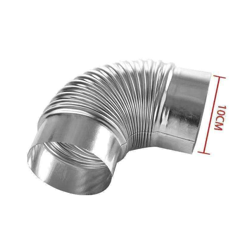 Galvanized White Iron Chimney Elbow for Stoves and Fireplaces