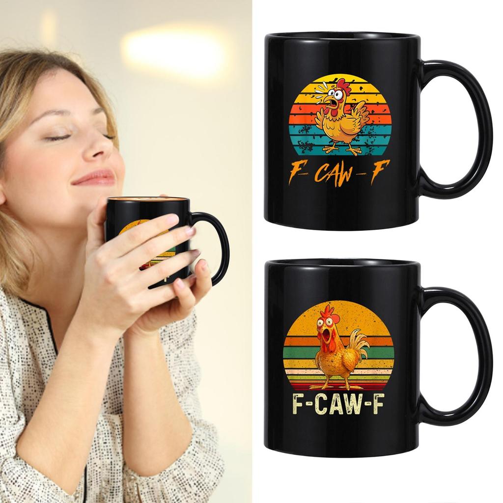 Funny Chicken Mug 350ml Ceramic Milk Cup Beverage Drinkware Hilarious Morning Coffee Mug For Home Office School Apartment