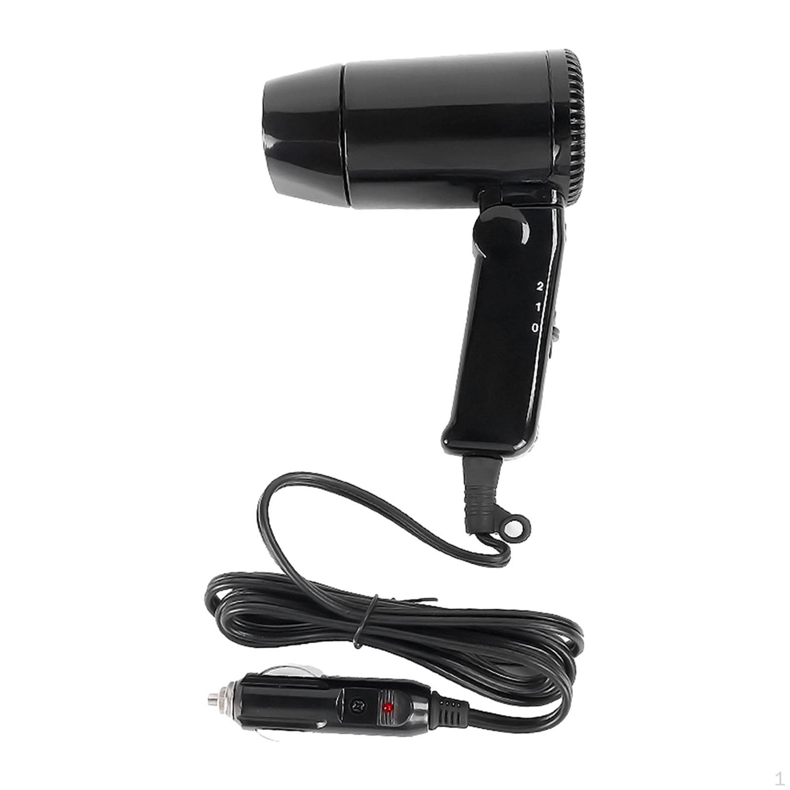 

Hair Dryer Car Styling Two Speeds ,Easy to Use, 12V Folding Hairdryer for Women Men ,Car