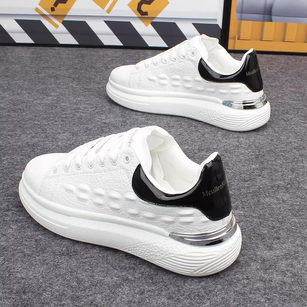 Fashion 2024 Spring New White Shoes Men's Trendy Thick-soled Couple Shoes Men's Light Sports Casual Shoes Tennis Shoes