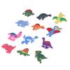 12pcs Refrigerator Magnets Cute Soft Silicone Strong Magnetism 3D Dinosaur Patterns Magnets for Fridge Kitchen