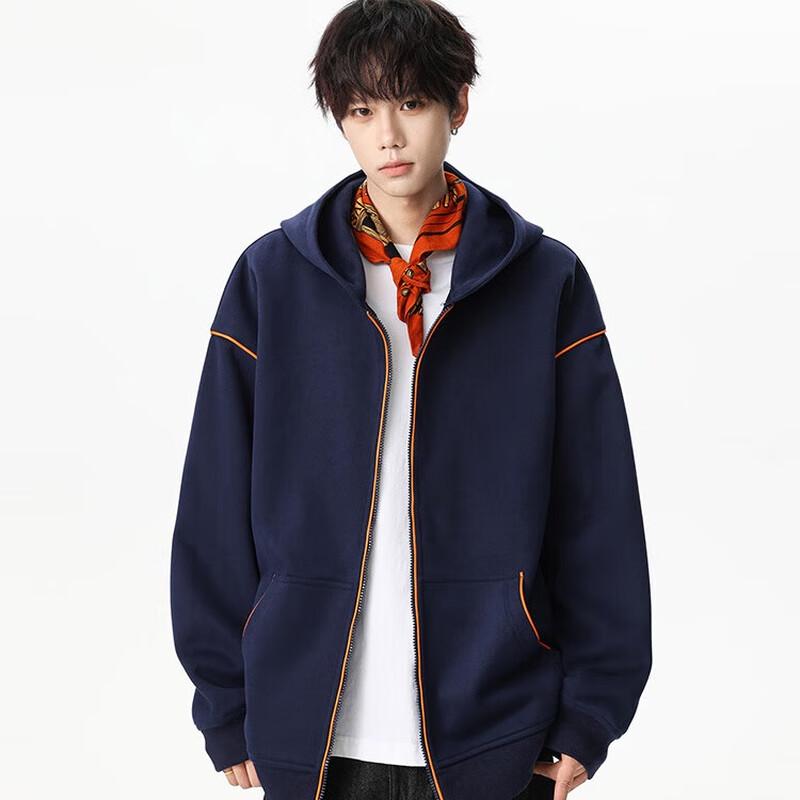 

TOM ADAM Men s Striped & Solid Hooded Zip-Up Sweatshirt L