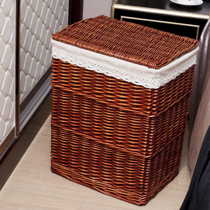 Rattan Woven Storage Basket for Laundry, Toys, or Hot Pot Restaurant Use