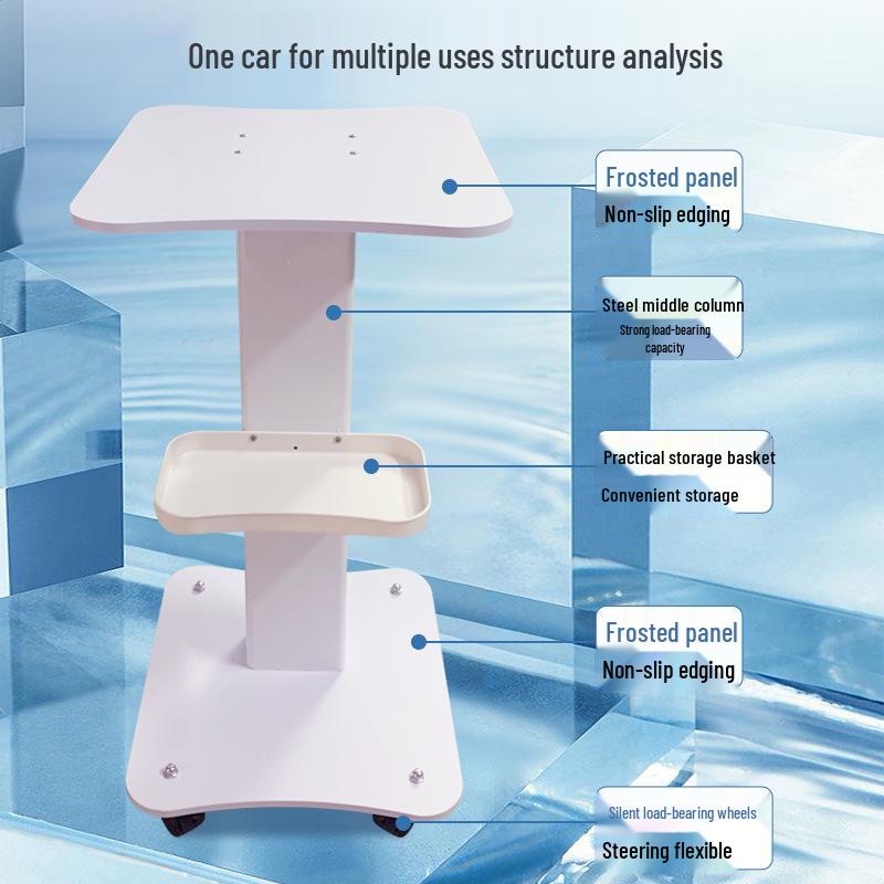 Hydrogen Oxygen Hydrafacial Beauty Cart - Mobile Storage Rack for Salons