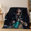 Free Anuel AA Rapper Hip Hop Singer Star Flannel Blanket Soft Warm Throw Blanket for Bedroom Living Room Bed Camping Picnic Gift