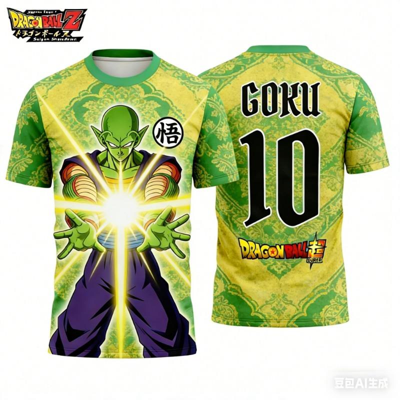 2026 Summer Dragon Ball Retro Fitness T-shirt Men's Oversized 3D Printed Short-sleeved Family Unisex Children's