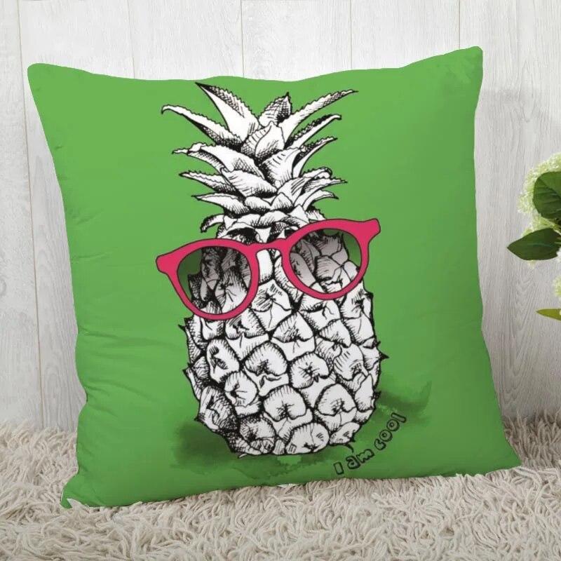 Pillowcase Pineapple Pattern Square  Christmas Zipper