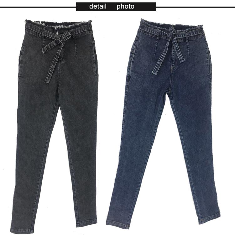 Høy midje jeans for kvinner Slim Stretch Denim Jean Bodycon Duskbelte Bandasje Skinny Push Up Jeans Kvinne Klær 4XL 5XL