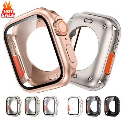 New Screen Protector for Apple Watch 46mm 45mm 44mm 40 41 42mm Hard PC Front Rear Bumper Case Iwatch11 10 9 8 7 SE 6 5 Cover