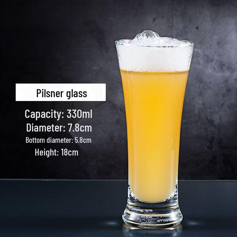 Large Capacity Waist-Slimming Crystal Beer Mug - Thickened Wheat Craft Glass for Household Use