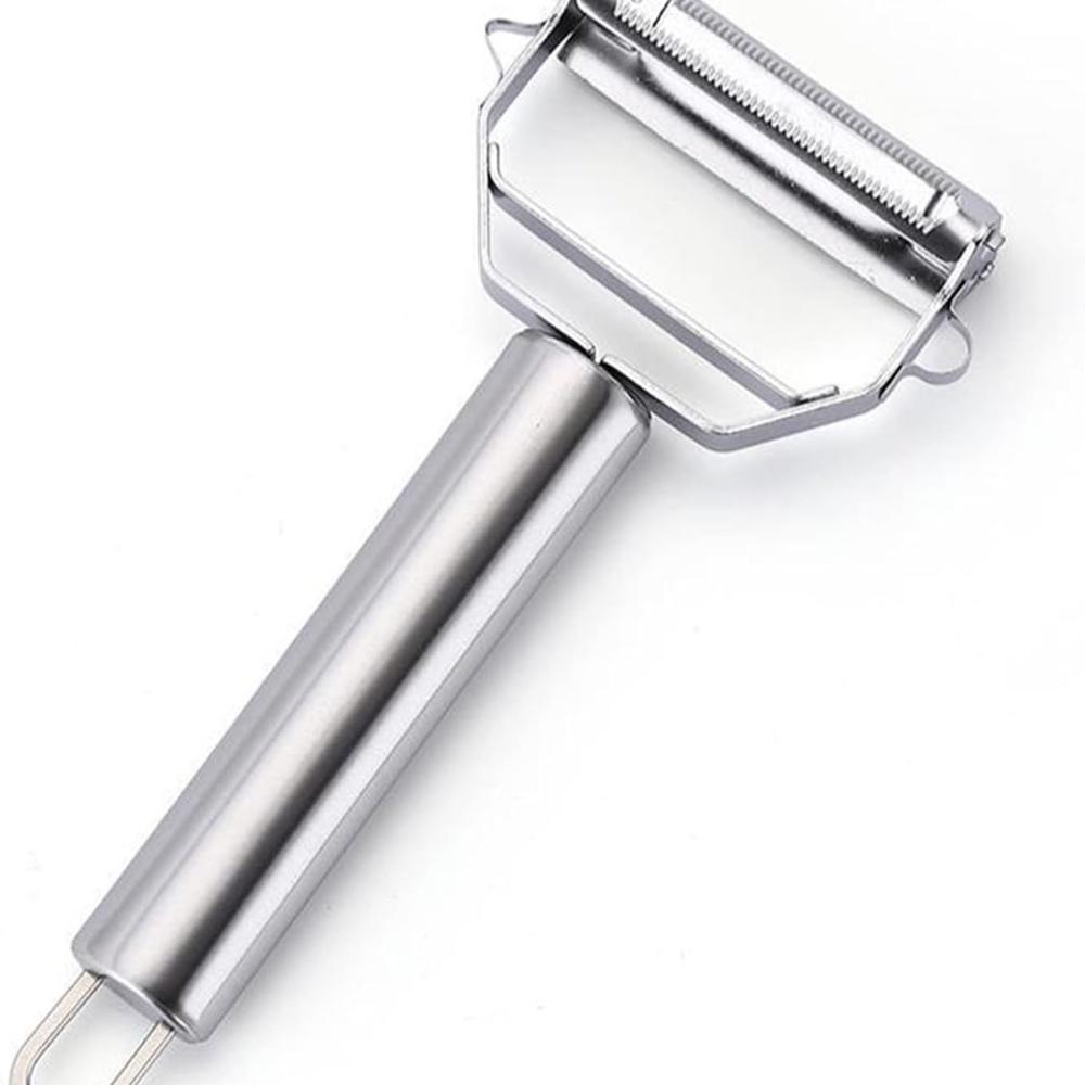 Edelstahl Doppelseitige Klinge Multifunktionaler Schäler Gemüseschäler Doppelhobel Reibe Küchenzubehör Kochwerkzeuge