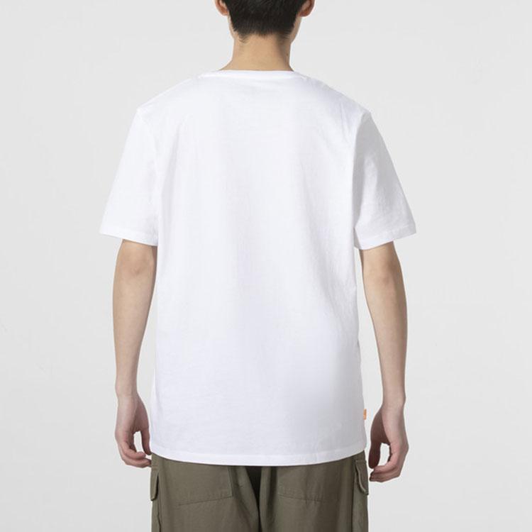 Timberland Logo Round Neck Pullover Short Sleeve T-Shirt Men Tops White A2593-100