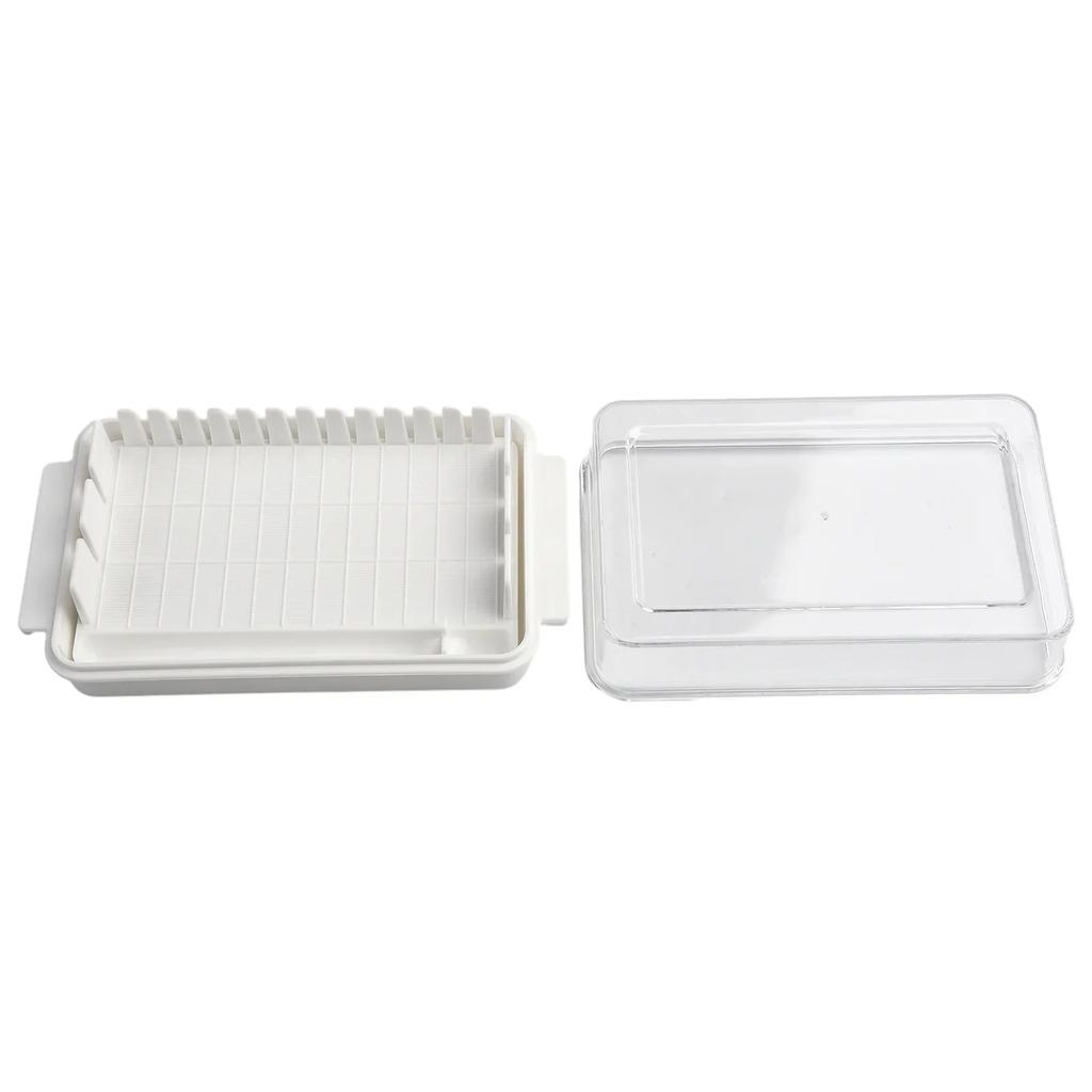 Butter Box Cheese Storage Box 16.5*9.5*5cm PP With Transparent Lid Butter Cut Cheese Refrigerator High Quality