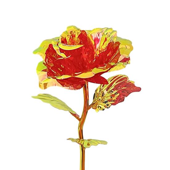 Bunte Künstliche Rose Blume Ewige Regenbogenrose Geschenke mit Lichterkette für Frauen Mädchen Mama Ehefrau Muttertag Valentinstag