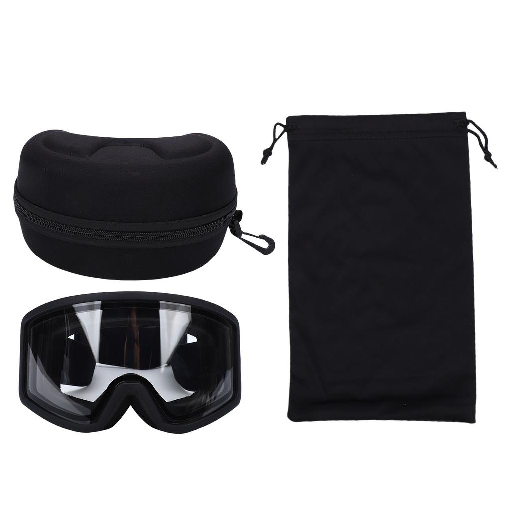 Ski Goggles 2 Layer Anti Fog Sun Proof Over Glasses Snow Goggles for Outdoor Sports Snowboard Transparent