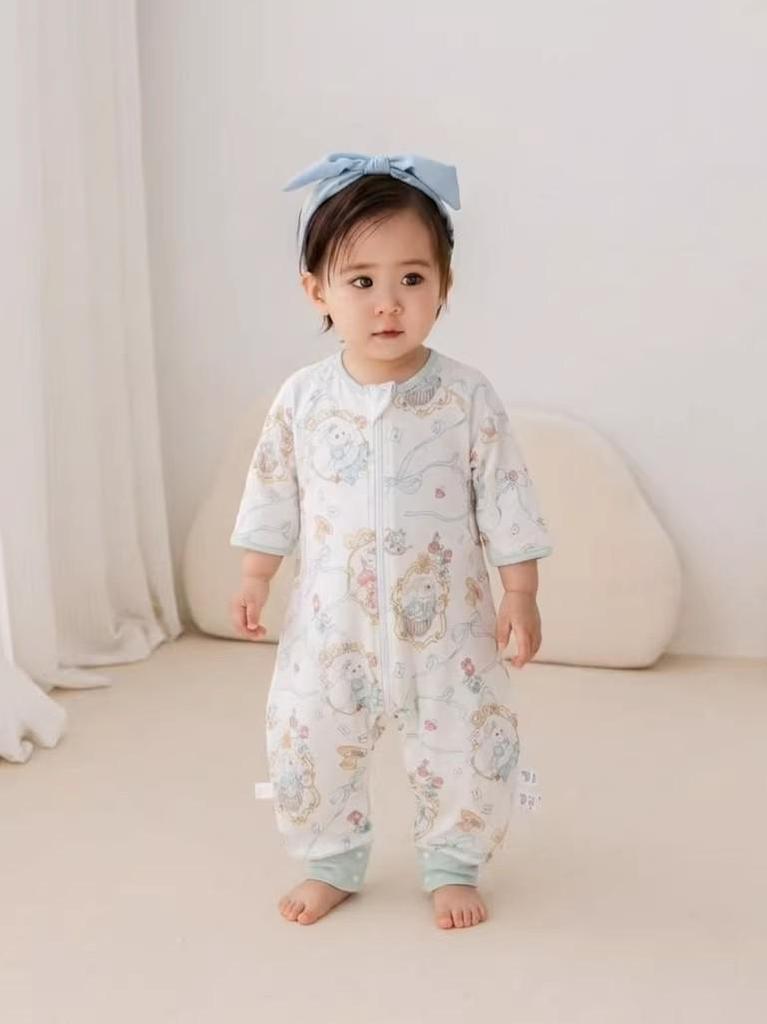 Bamboo Fiber Infant Sleeping Bag - Summer Anti-Kick Gauze Pajamas for Babies