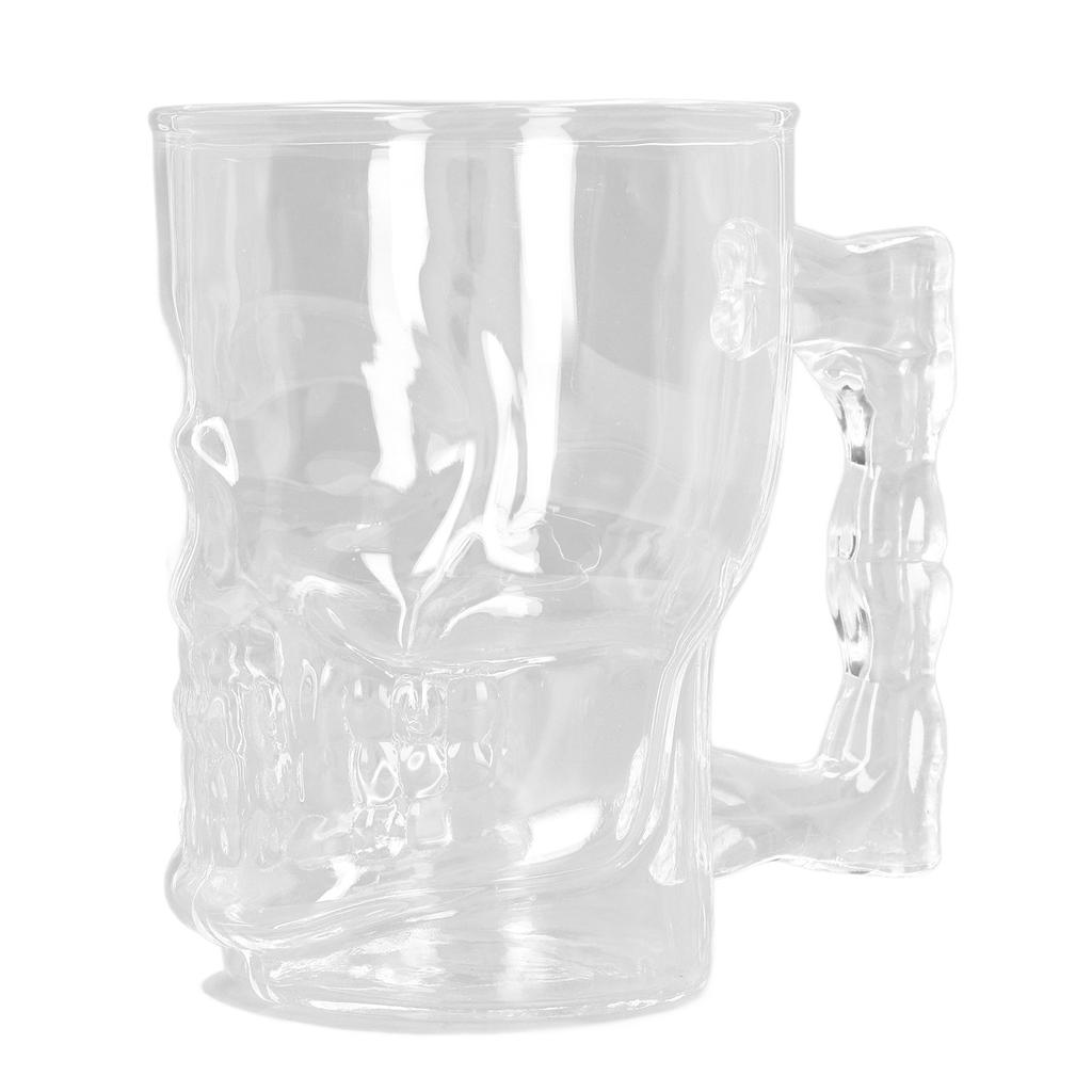 Boccale da Birra 500ml Vetro Borosilicato Alto Tazza da Birra Teschio KTV Bar Tazza da Whisky per Feste Domestiche