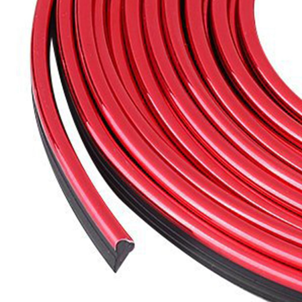 10m Interior Car LED Strip Light PVC Red Decorative Ambient Lighting Kit for Automobiles