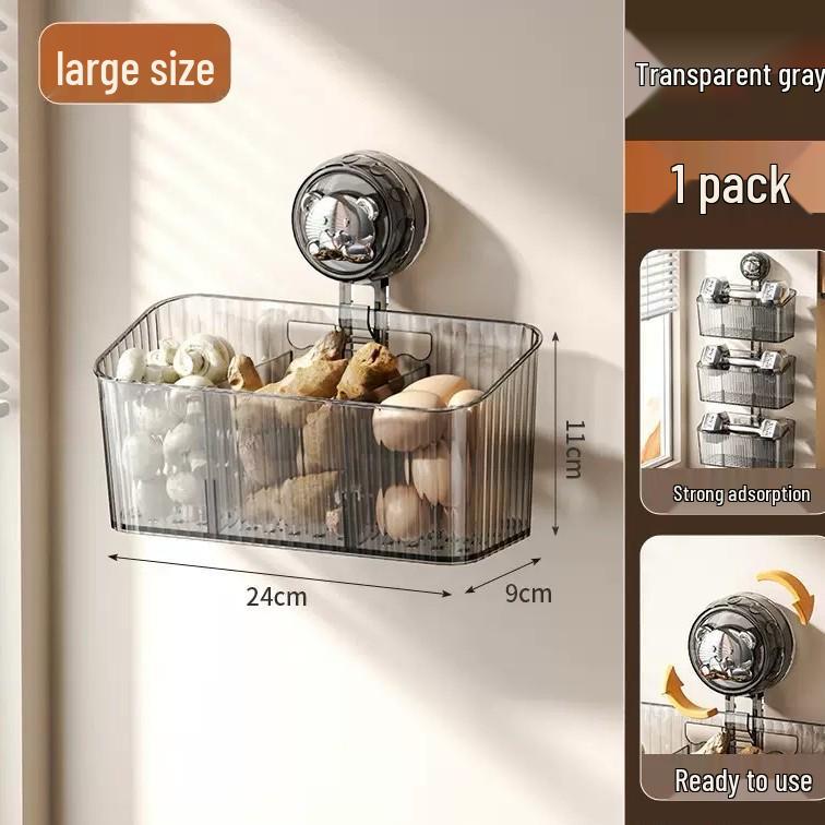 Punch-Free Wall-Mounted Garlic & Onion Storage Basket