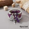 Bohemian bracelet creative tassel multi-layer beaded bracelet