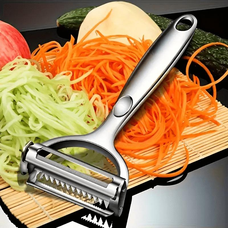 3pcs Stailess Steel Multifunctional Peeler And Julienne Slicer - a Kitchen Tool for Chopping Vegetables And Fruits