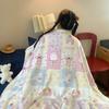 Printed Milk Wool Lamb Wool Blanket Double-sided Cute Cartoon Office Lunch Break Blanket Student Dormitory Blanket