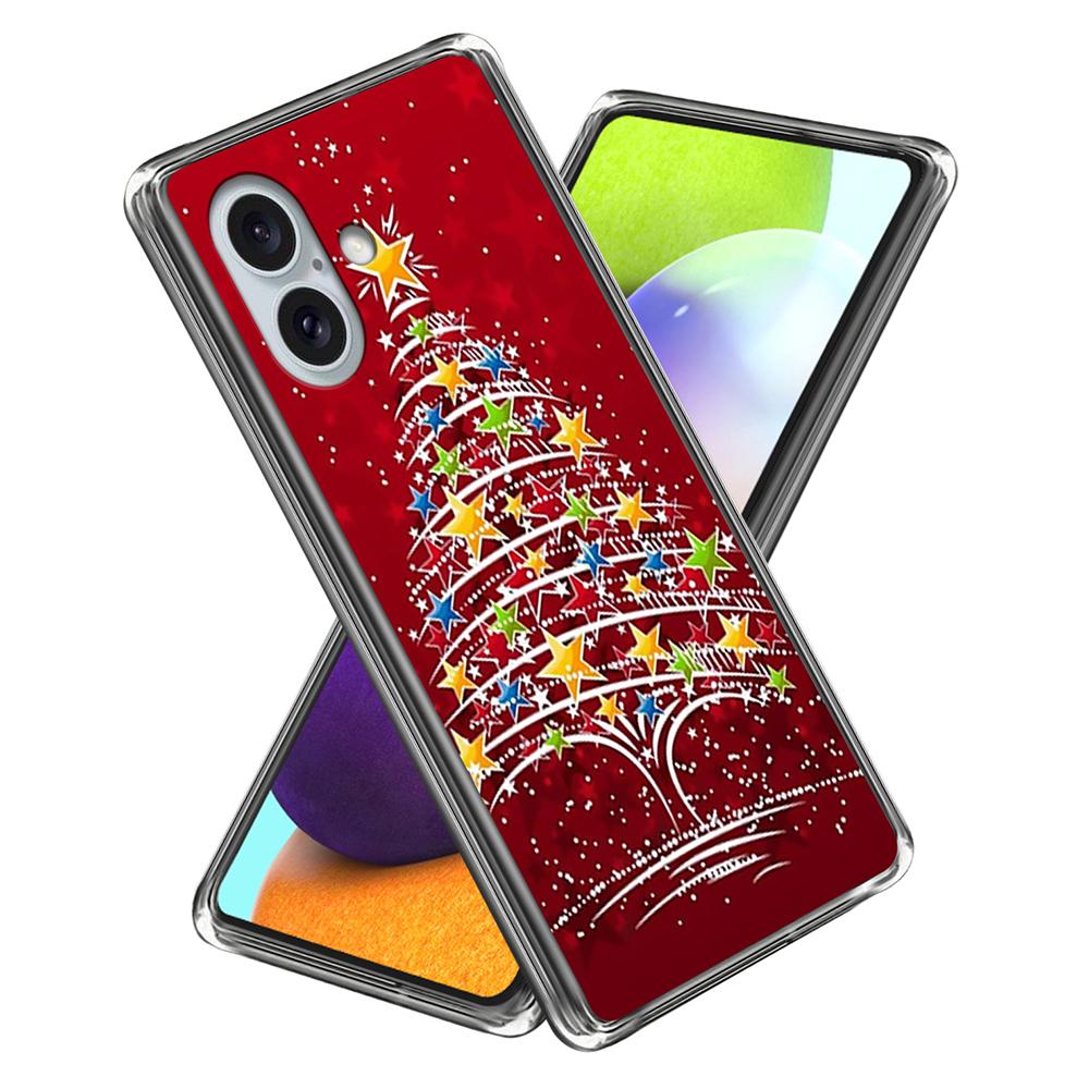 For iPhone 16 Case Christmas Pattern Printing Soft TPU Phone Cover