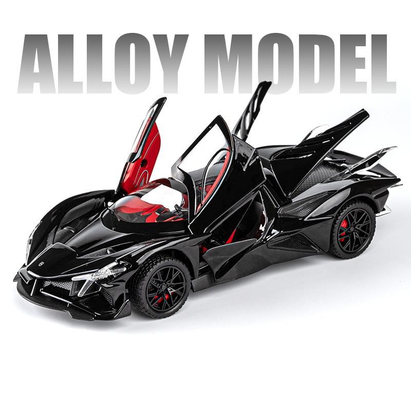 1:24 Apollo Projekt EVO Legierung Sportwagen Modell Druckguss Metall Konzept Rennwagen Fahrzeugmodell Ton und Licht Kinderspielzeug Geschenk