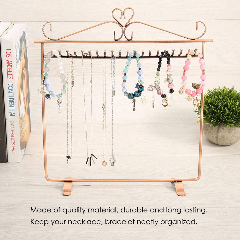Schmuckaufsteller Halskette Armband Ohrringe Organizer Ständer mit 20 Haken
