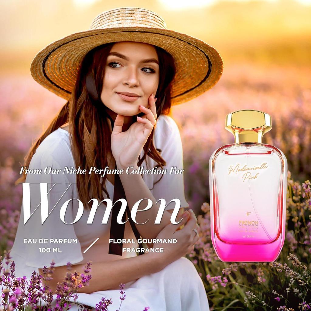 The French Factor Mademoiselle Pink Perfume  | EAU De Parfum | Long Lasting Perfume for Women | Floral Chypre Fragrance | Gift