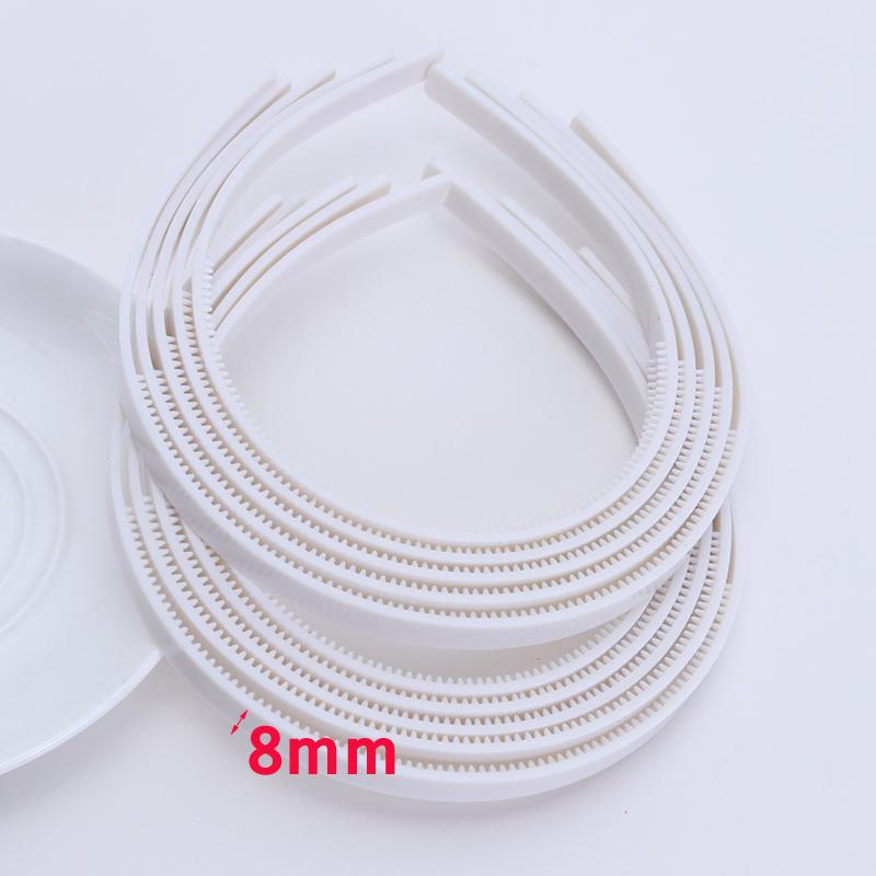 10pcs/lot 8mm /10mm Wide Teeth Hairbands Girls Plastic Headbands Lady Jewelry Findings Diy Tools White Black Hair Accessory