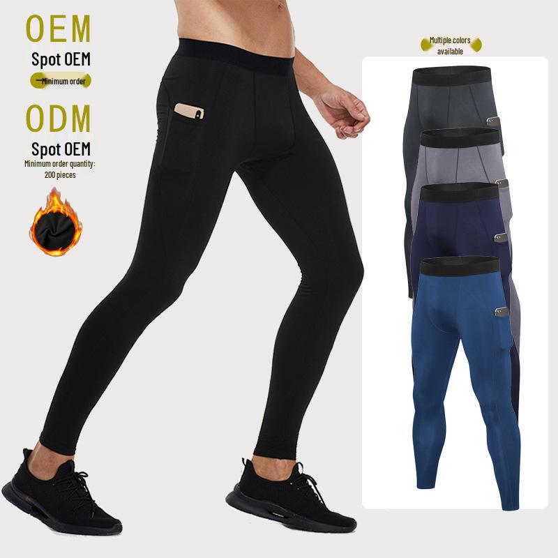

PRO Men s Fleece-Lined Compression Training Pants - Quick-Dry, Sweat-Wicking, with Pockets S світло-сірий колір