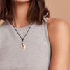 [KOAI] Crystal Gold Dragon Carving Purification Healing Amulet Magatama Necklace, Adjustable Length, Men's & Women's