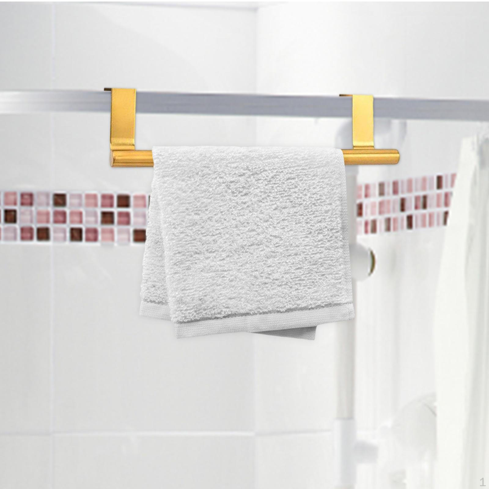 

Kitchen Over Cabinet Towel Bar Golden Hook for Tea Towels Hand Dish Washcloths 23.5cm