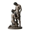 Statue Ornament, Mythology Collectible Bookshelf Vintage Ornament with Distressed Bronze Texture Wrinkled Clothing Pattern for Home Living Room