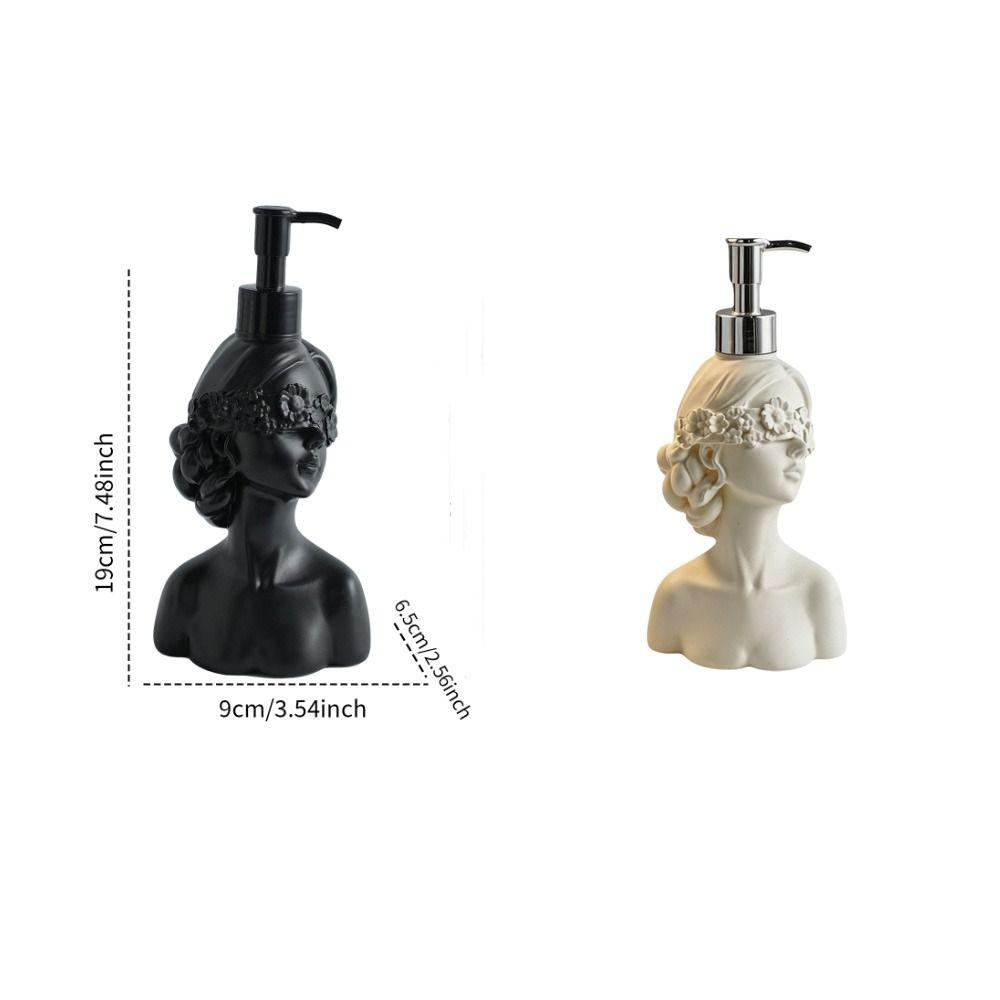 Resin Blindfold Girl Lotion Pump Vintage Bath Lotion Container Hand Sanitizer Bottle Home Decor
