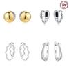 925 Silver Hoop Earrings Simple Silver Heart Shape Earrings For Women Engagement Wedding Party Birthday Jewelry Gift
