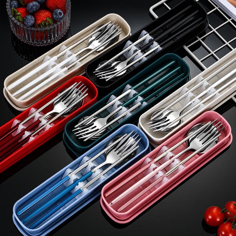 Ru Han 3-Piece Portable Silver Cutlery Set