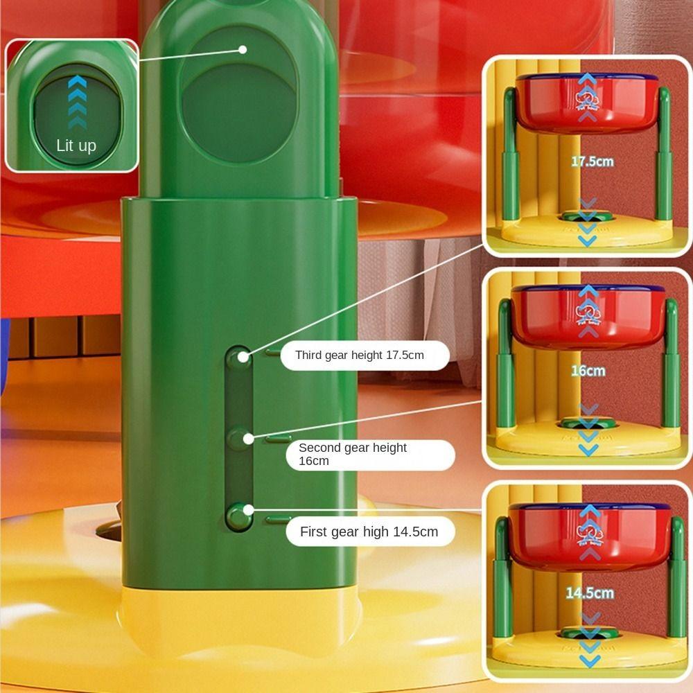 Suction Cup Type Pet Feeding Basin 3 Gear Height Adjustable Cat Bowl with Stand  Dog