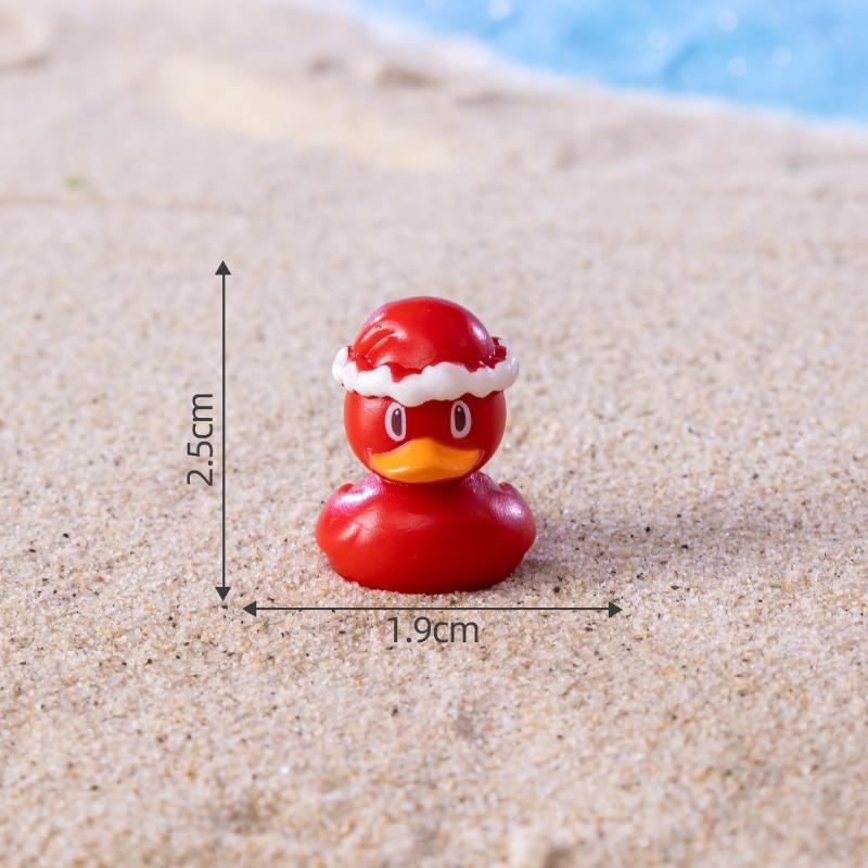 Micro-landscape Cute Little Yellow Duck Animal FigurineChristmas Decoration Accessories Car Desktop Mini Ornaments