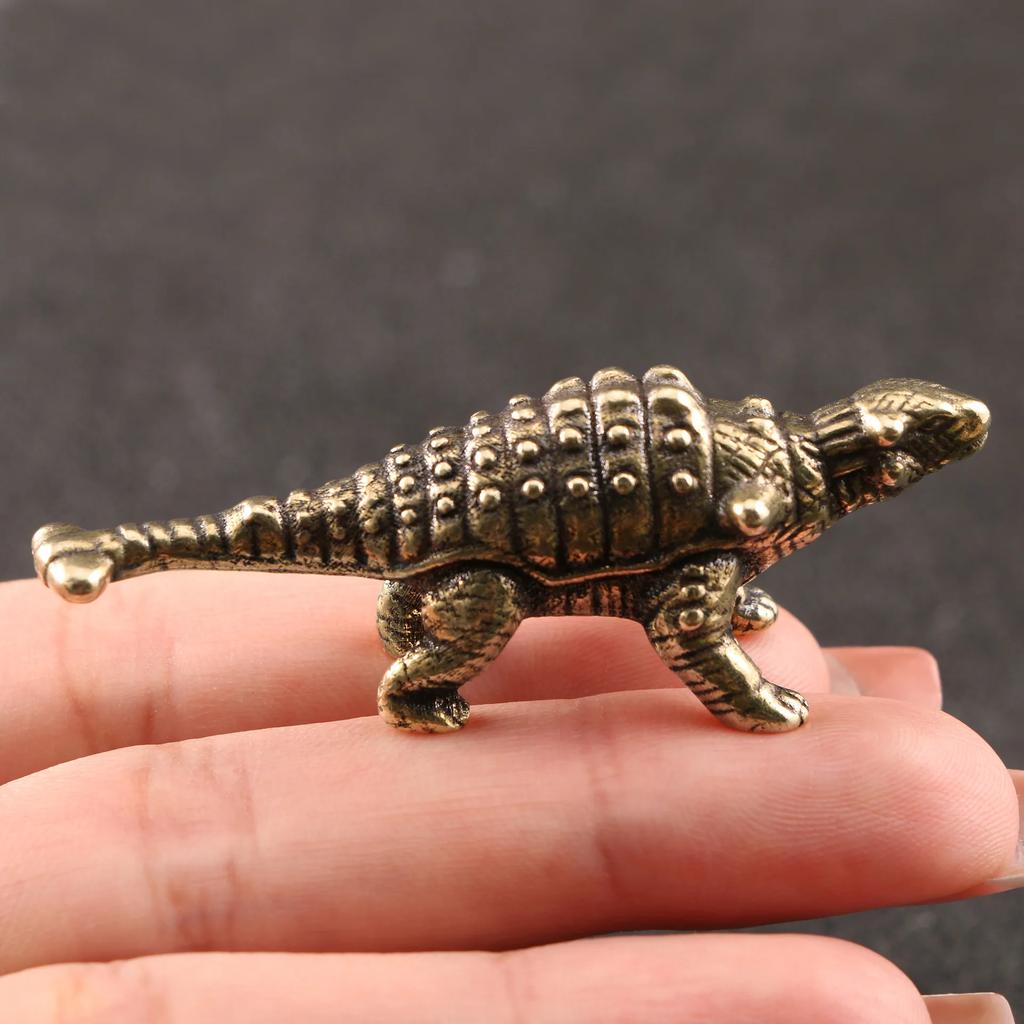 Jurassic Dinosaur Ornament Cretaceous Aquascape Mini Sculpture Accessories Copper Home Desktop Decoration Crafts Collection