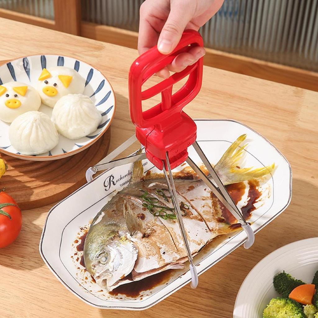 Heat Resistant Bowl Pan Gripper Non Slip Handle Four Claw Dish Clip Tool for Home and Restaurant Use