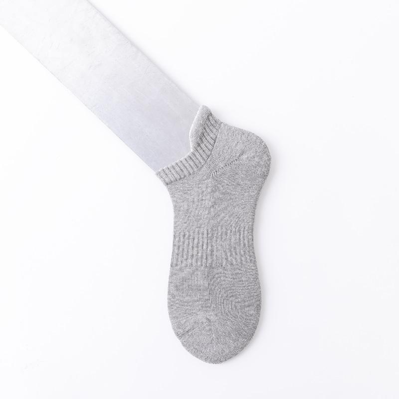 Breathable Organic Bamboo Cotton Socks Manufacturers Compression Sports Terry Socks  Solid Pure Black Seamless Socks
