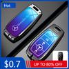 Car Sticker Alloy Car Remote Key Case Cover Shell Fob For Mercedes Benz AMG A C E S G Class GLC CLE CLA GLB GLS W177 W205 W213 W