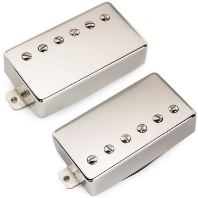 Musiclily Pro LP-CMHA Alnico 5 Covered Humbucker Pickups, Neck and Bridge Set, 7.5K/16K Nickel for LP Electric Guitars