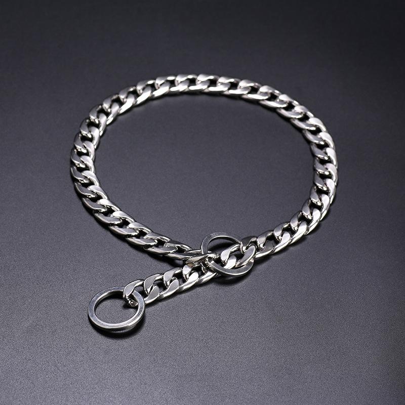 

Цепочка-петля из нержавеющей стали, плоская цепь, металлическая собачья цепь, для крупных собак, для средних собак, цепочка-петля, тренировочный ошейник, собачья цепь из нержавеющей стали 5.0mm65CM