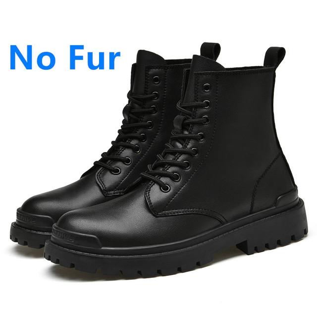 Fashion Men Boots  Genuine Leather Ankle Boots Outdoor Casual Comfortable Motorcycle Shoes Classic Big Size 38 -48 Man Shoes