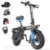 GS3 Black 250W Motor power+48V15AH Detachable Battery 14 Inch Tire Foldable Frame Maximum Speed 25KM/H City Electric Bicycle